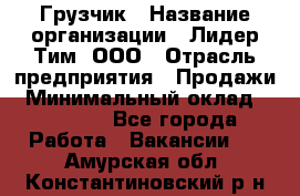 Грузчик › Название организации ­ Лидер Тим, ООО › Отрасль предприятия ­ Продажи › Минимальный оклад ­ 14 000 - Все города Работа » Вакансии   . Амурская обл.,Константиновский р-н